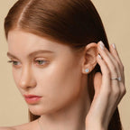 4 Prong Ear Studs 1CT (Model) - Eclat by Oui