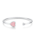 My Heart Rhodonite Bangle Halo (White Gold) (Front) - Eclat by Oui