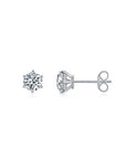 6 Prong Solitaire Ear Studs