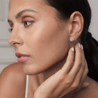 Annabelle Round Halo Ear Studs (Model) - Éclat by Oui