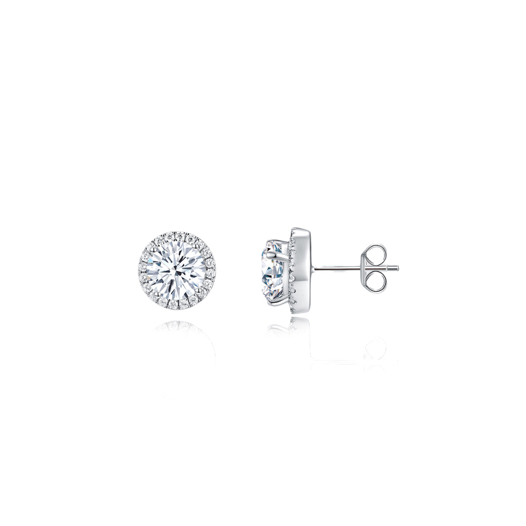 Annabelle Round Halo Earstuds WG - Éclat by Oui