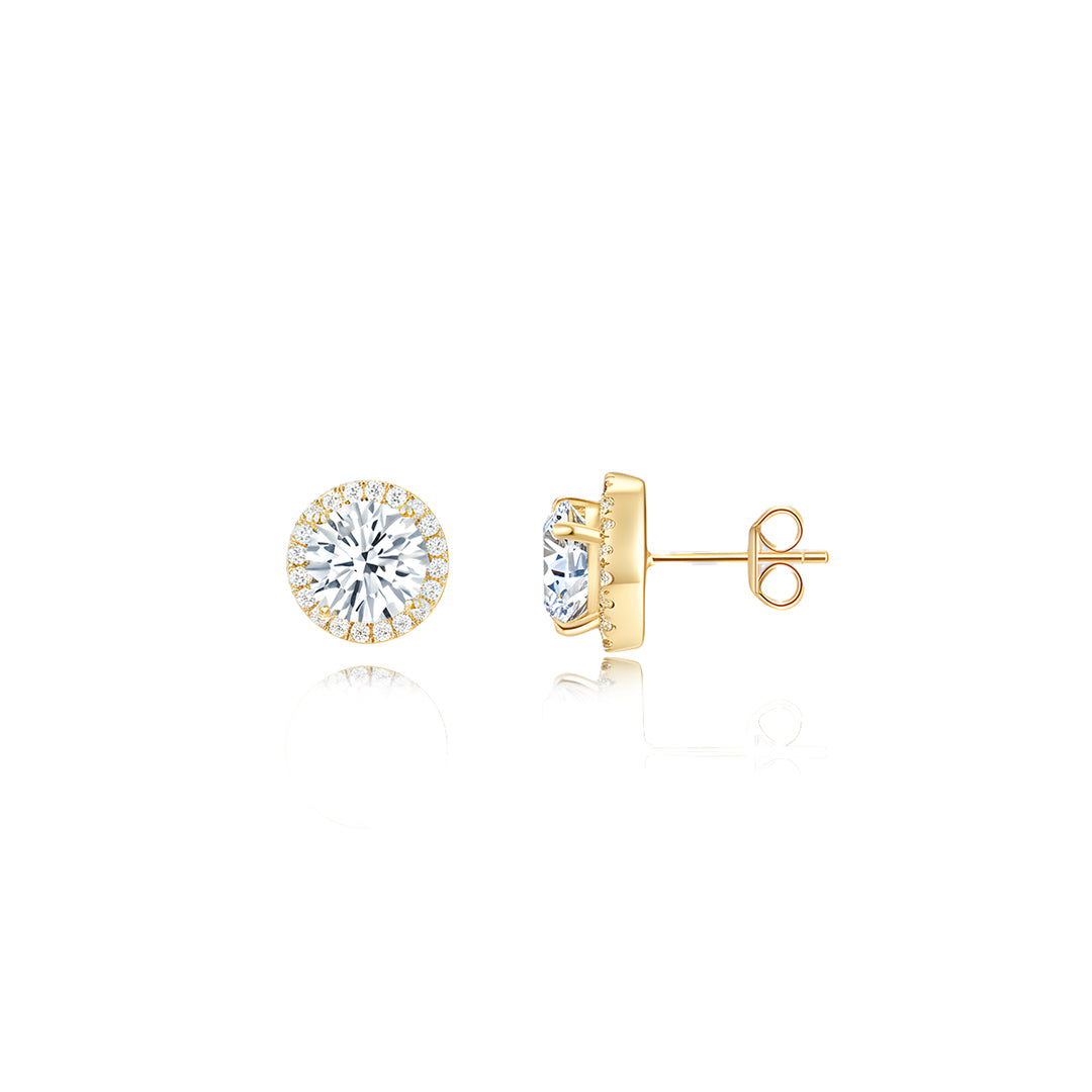 Annabelle Round Halo Earstuds YG - Éclat by Oui
