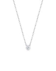 Bezel Solitaire Floating Necklace (WG) - Eclat by Oui