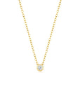 Bezel Solitaire Floating Necklace (YG) - Eclat by Oui
