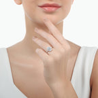 Maya Oval Halo Pave Ring (Sample)