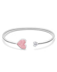 My Heart Rhodonite Bangle (White Gold) (Front) - Eclat by Oui