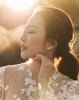 Portrait Close up Pearl Ear Studs 2 Pearls - Tricia Capsule Collection - Eclat by Oui