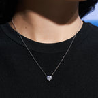 Calista Heart Solitaire Necklace 2CT (Model) - Eclat by Oui