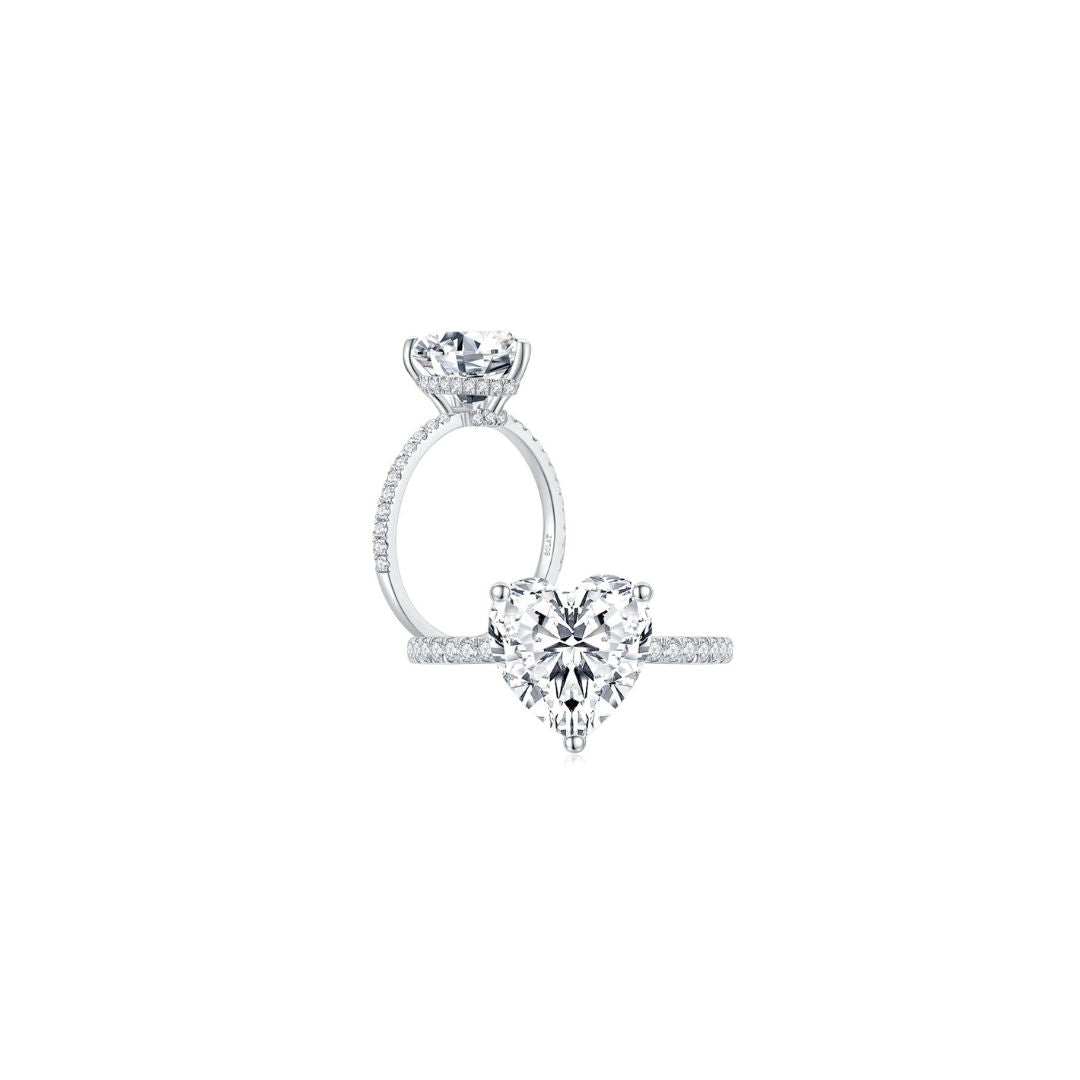 Calista Heart Solitaire Ring WG (Both) - Éclat by Oui