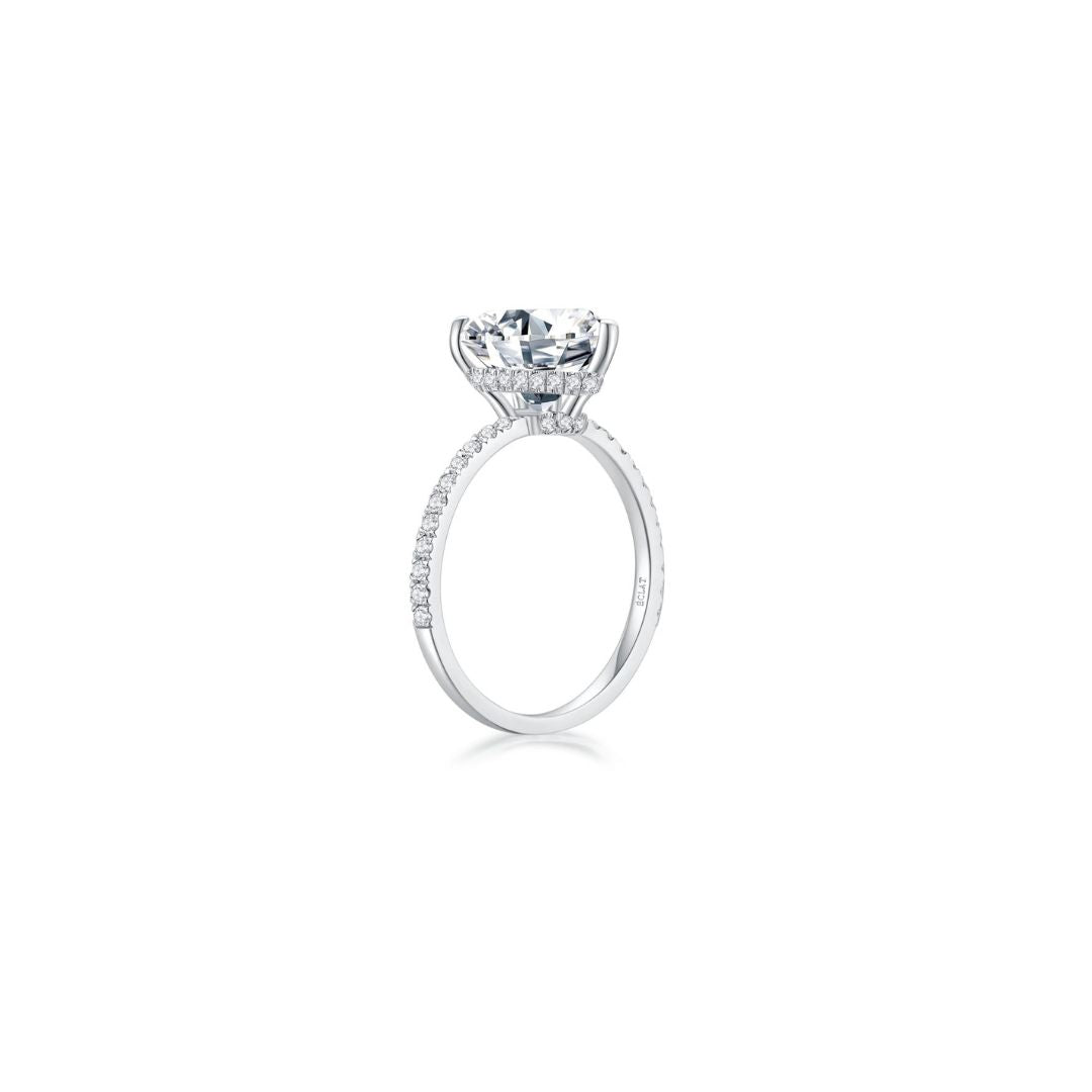 Calista Heart Solitaire Ring WG (Side) - Éclat by Oui
