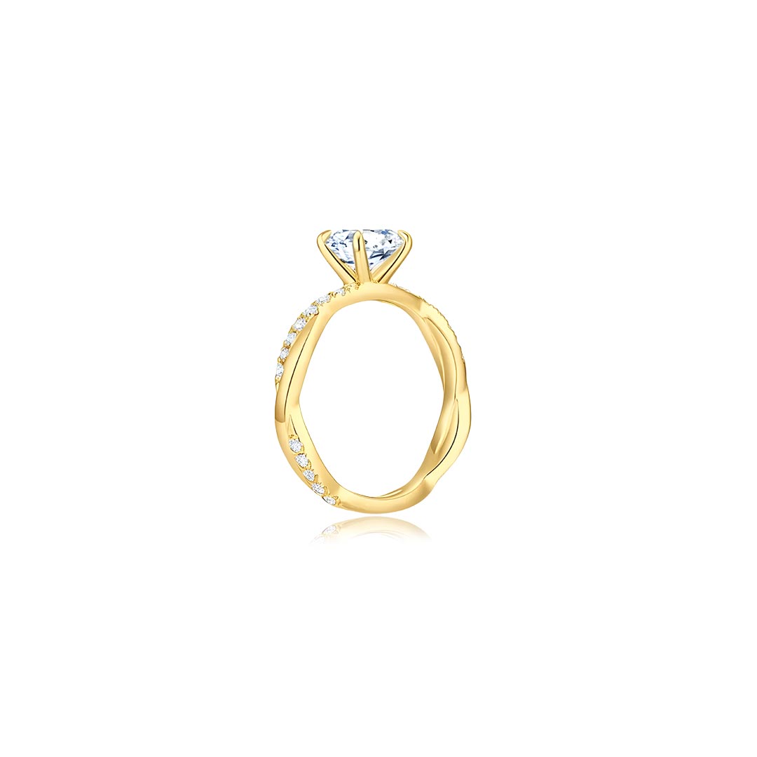 Caroline Ring YG (Side) - Éclat by Oui