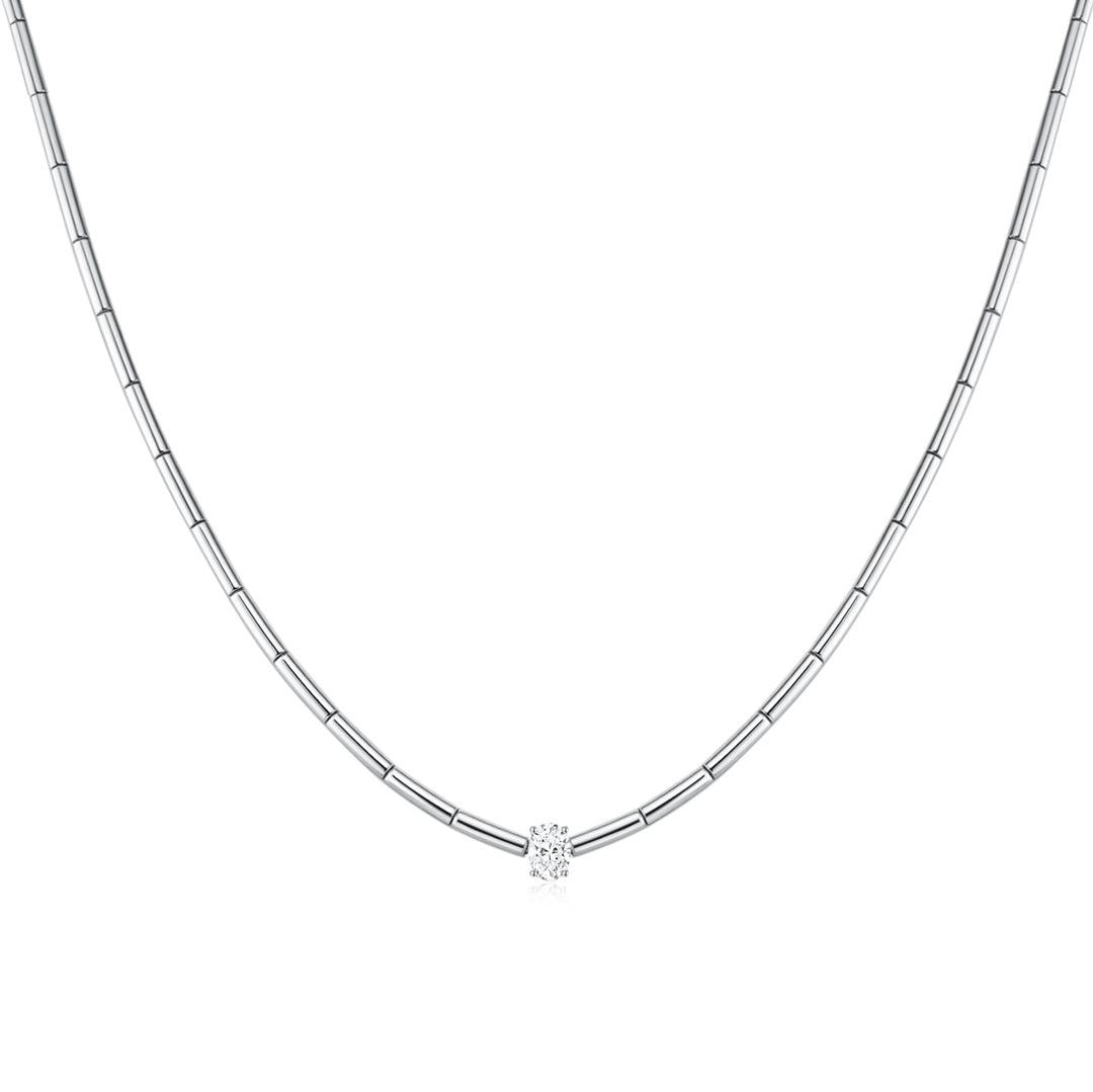 Caroline Segmented Necklace WG - Éclat by Oui