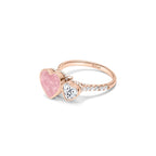 My Heart Rhodonite Ring (Rose Gold) (Side) - Eclat by Oui