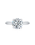 Eclat Classic Round Solitaire Plain Ring (4 Prong) in Solid 18k White Gold (Sample Preview)