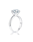 Eclat Classic Round Solitaire Plain Ring (4 Prong) in Solid 18k White Gold (Sample Preview)