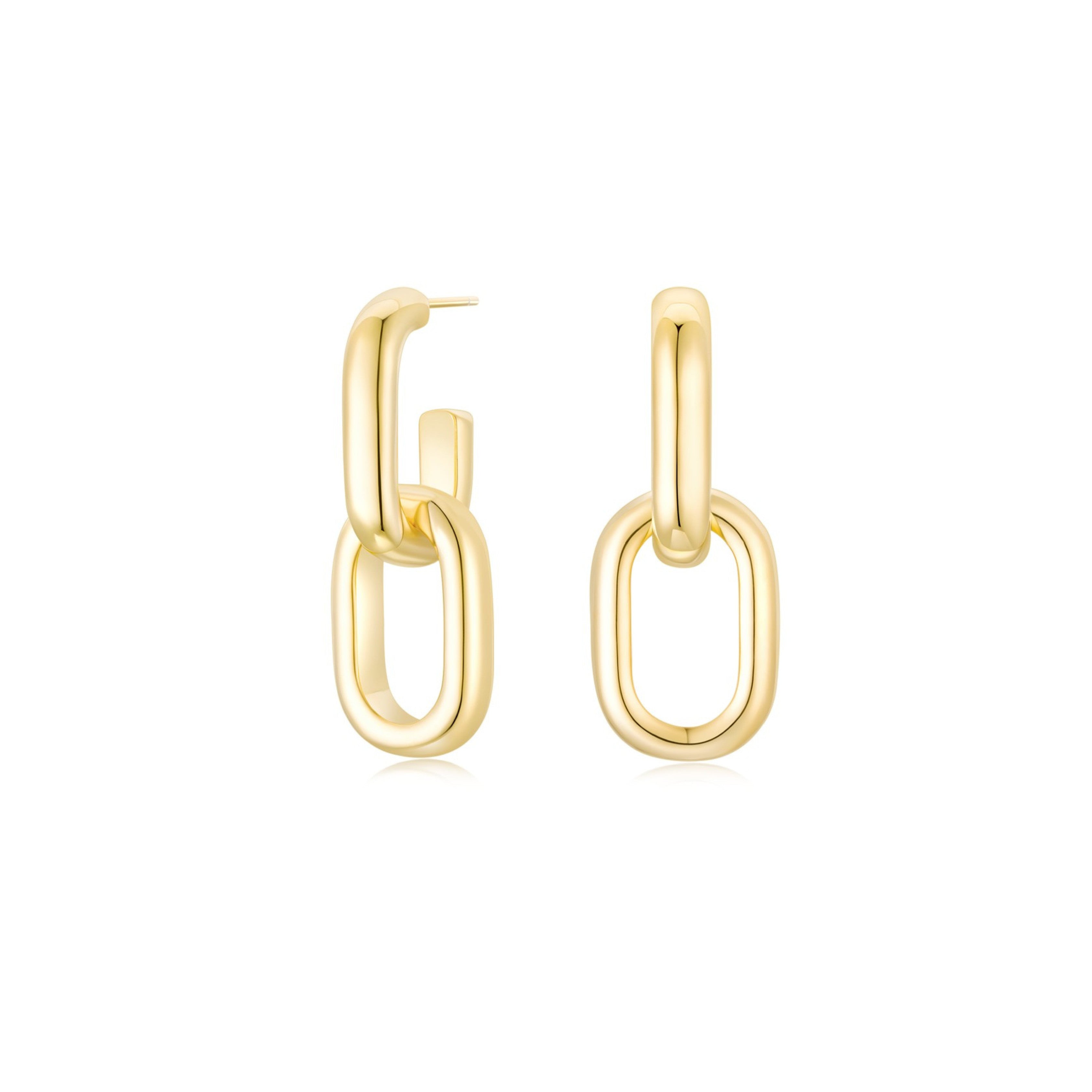 Cloud Puff® Detachable Link Earrings (Gold + Gold) (Old Setting) - Eclat by Oui
