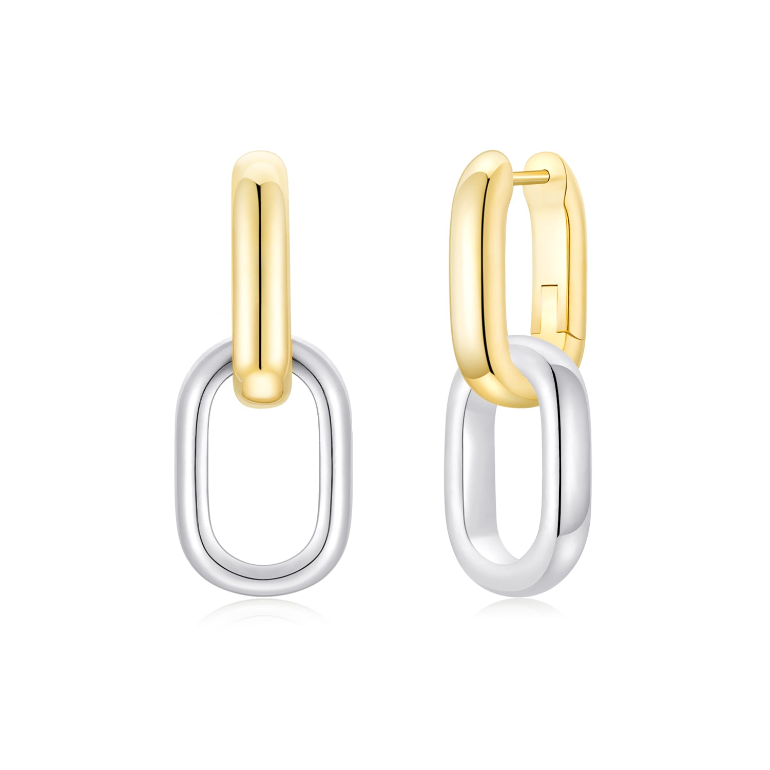Cloud Puff® Detachable Link Earrings (YG + WG) (New Setting) - Éclat by Oui