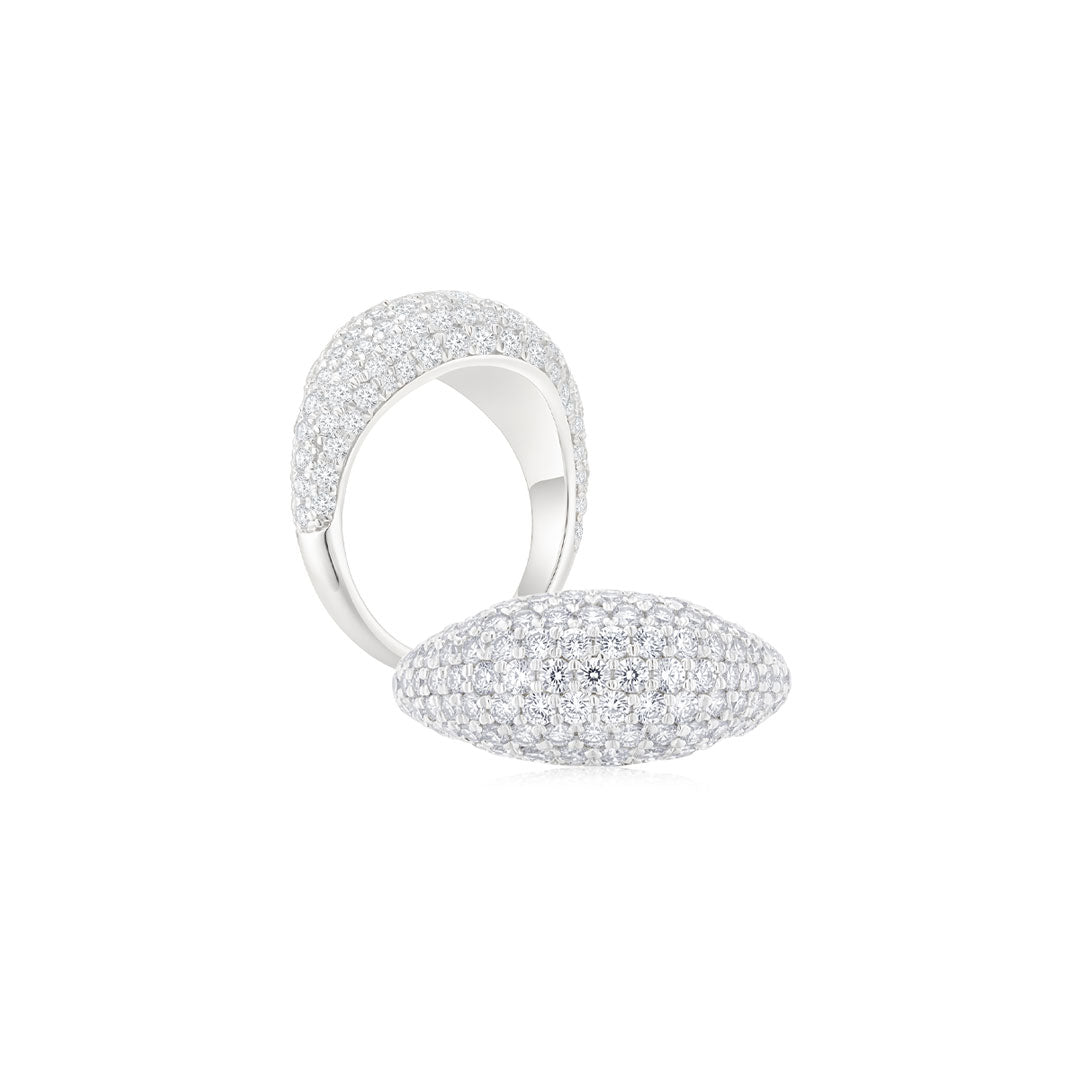 Cloud Puff® Dome Pave Ring WG (Both) - Éclat by Oui