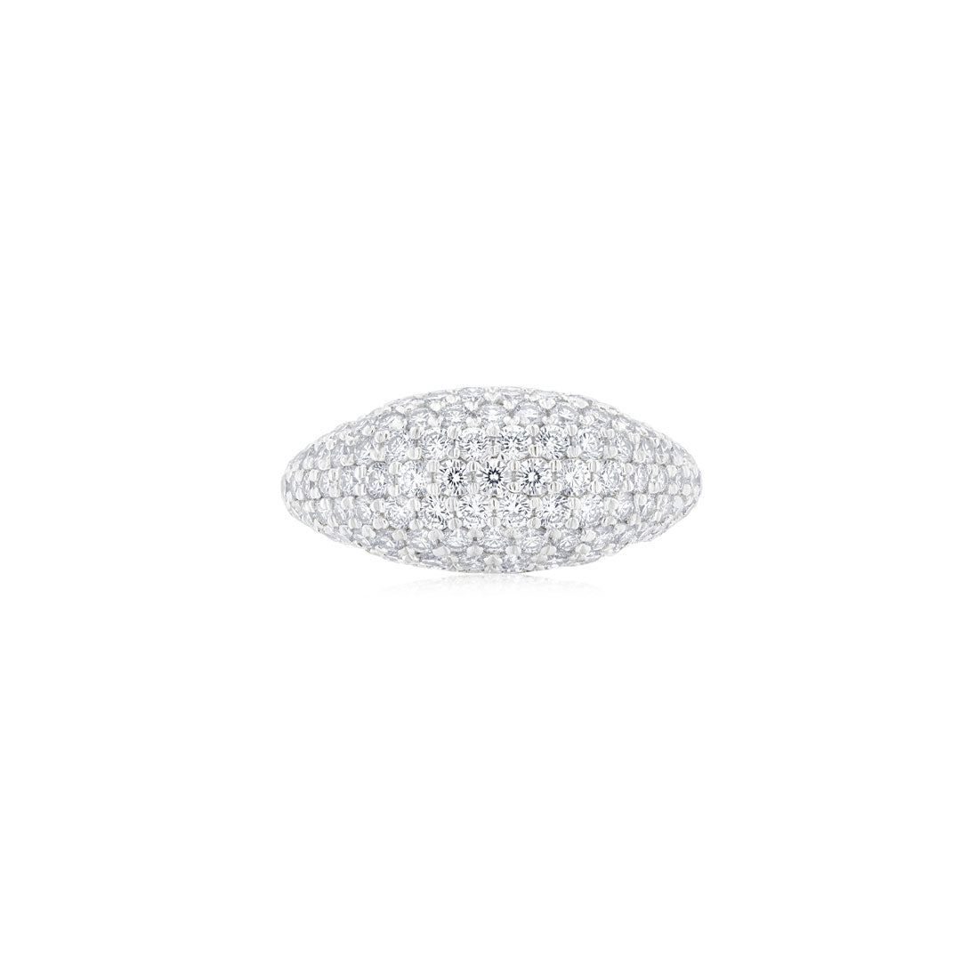 Cloud Puff® Dome Pave Ring WG (Front) - Éclat by Oui