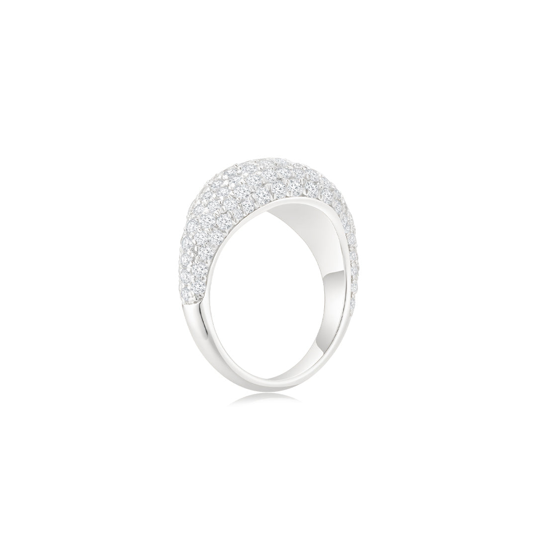 Cloud Puff® Dome Pave Ring WG (Side) - Éclat by Oui