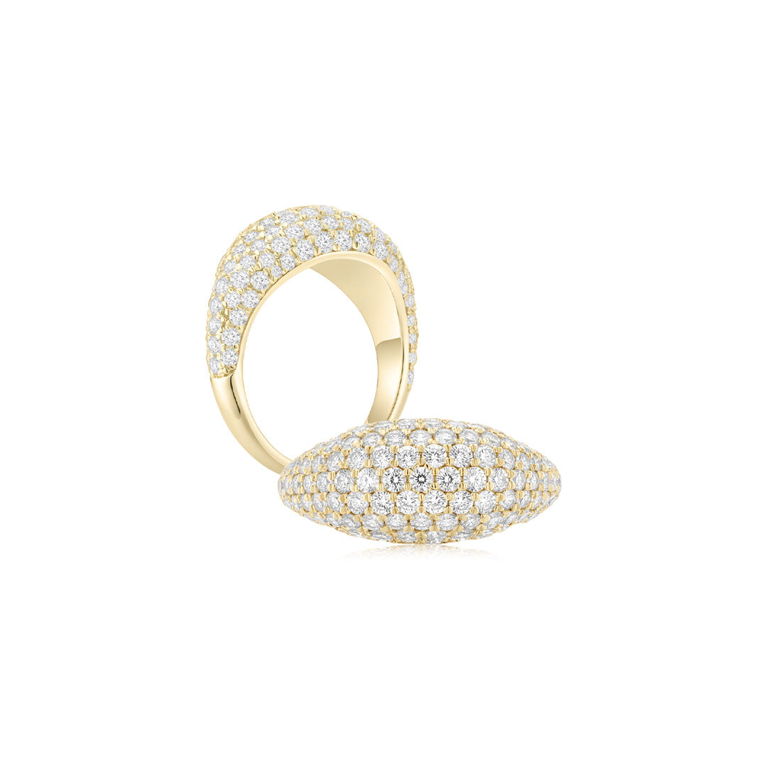 Cloud Puff® Dome Pave Ring YG (Both) - Éclat by Oui