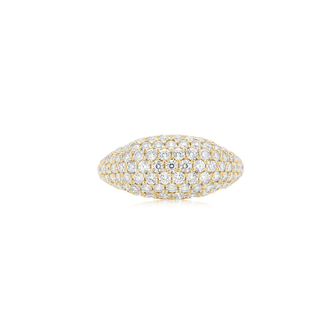 Cloud Puff® Dome Pave Ring YG (Front) - Éclat by Oui