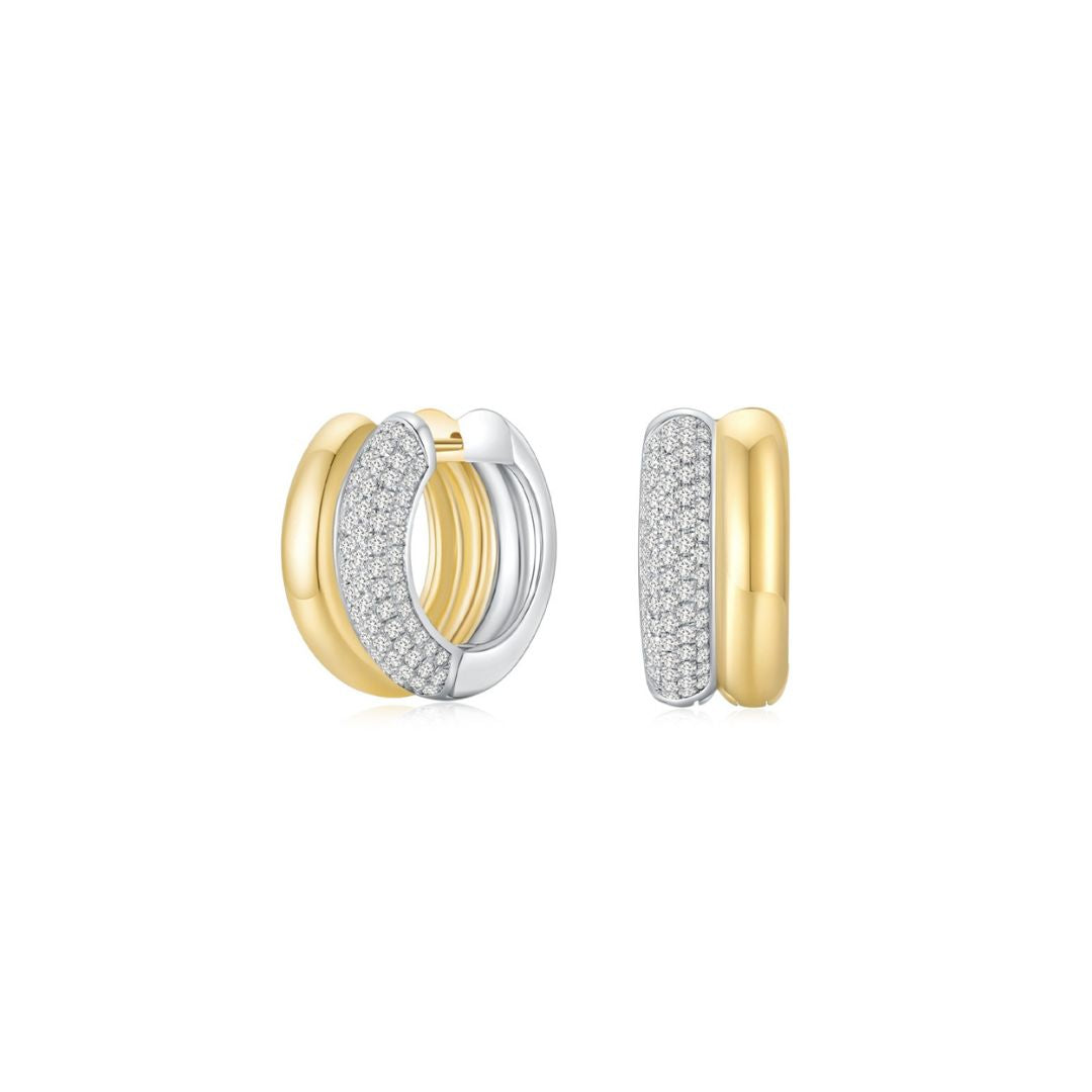 Cloud Puff® Double Hoop Earrings YG - Éclat by Oui