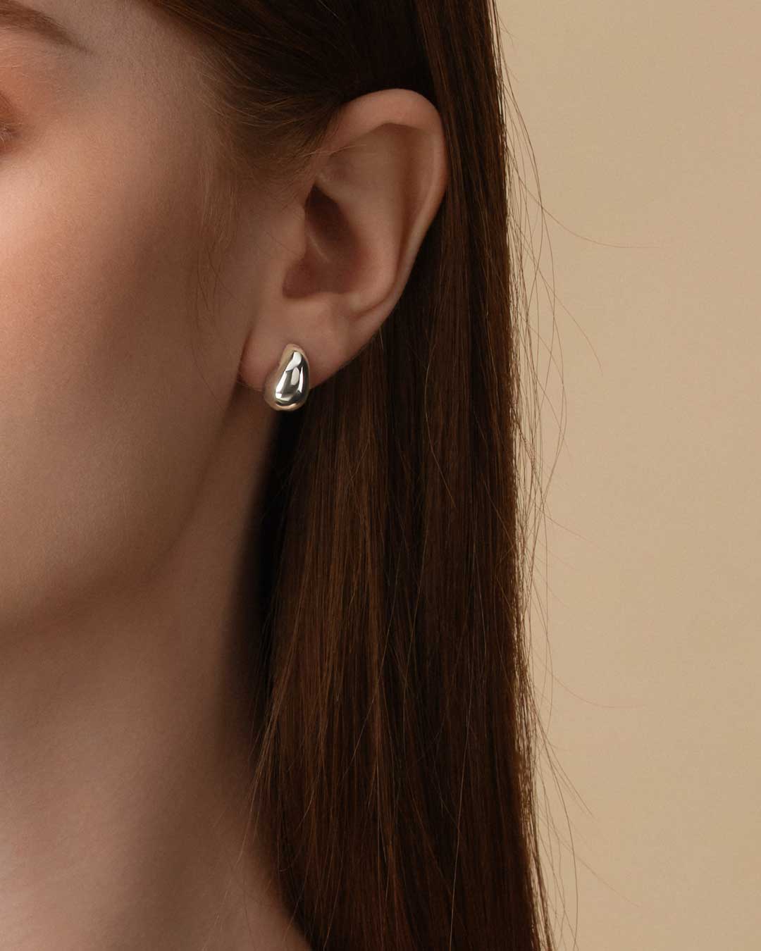 Cloud Puff® Gold Drop Ear Studs WG  (Model) - Éclat by Oui