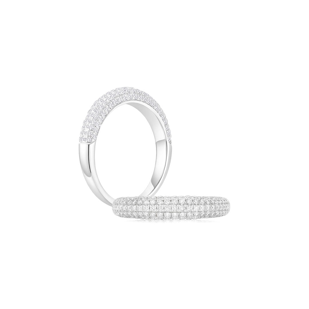 Cloud Puff® Pave Ring (3.7mm) WG (Both) - Éclat by Oui