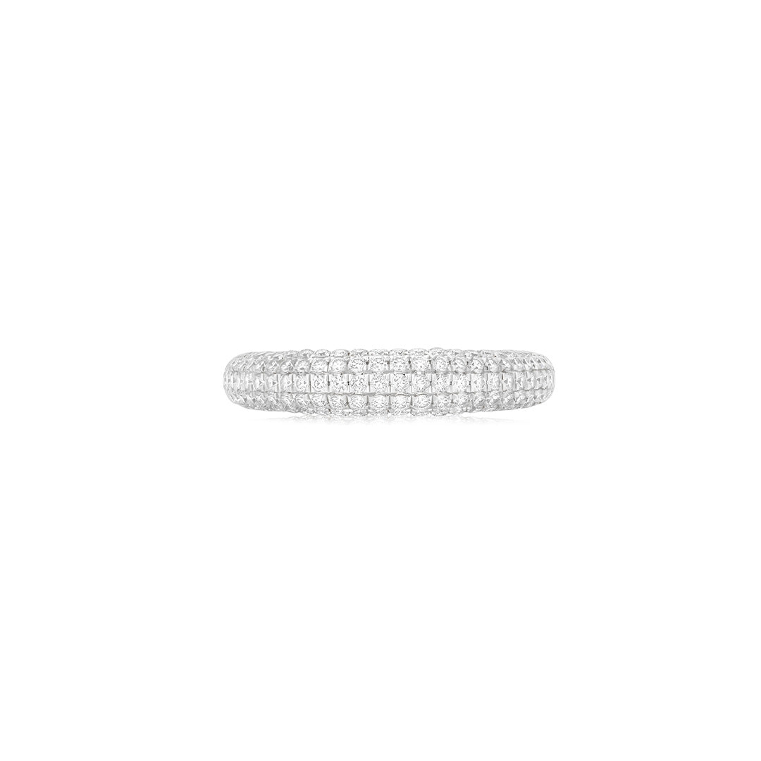 Cloud Puff® Pave Ring (3.7mm) WG (Front) - Éclat by Oui