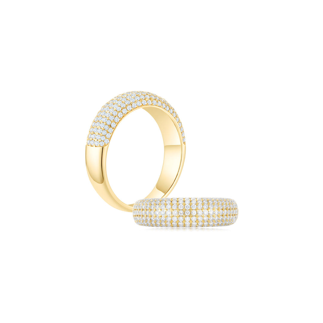 Cloud Puff® Pave Ring (5.5mm) YG (Both) - Éclat by Oui