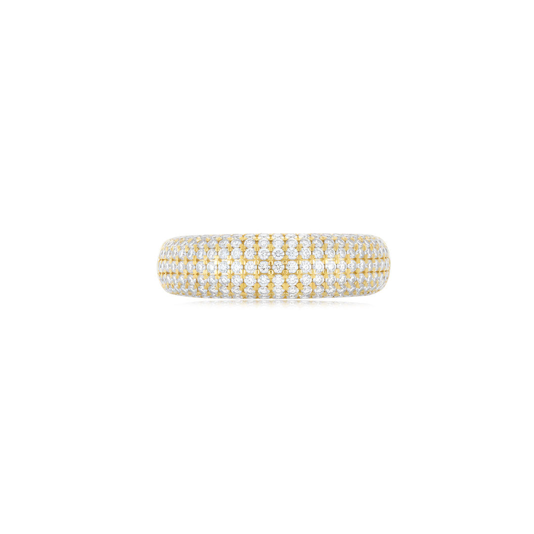 Cloud Puff® Pave Ring (5.5mm) YG (Front) - Éclat by Oui