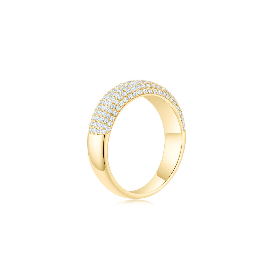 Cloud Puff® Pave Ring (5.5mm) YG (Side) - Éclat by Oui