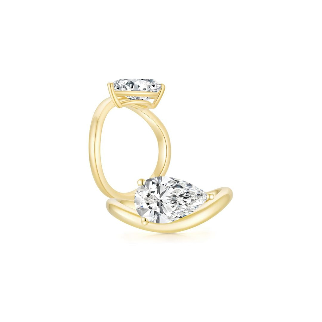 Cloud Puff® Solitaire Ring YG (Both) - Éclat by Oui