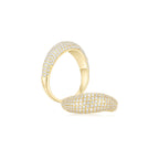 Cloud Puff® Wavy Pave Ring YG (Both) - Éclat by Oui