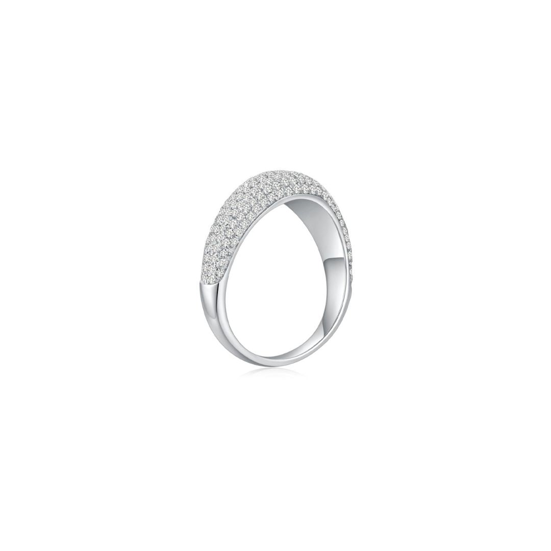 Cloud Puffy Wavy Pave Band (Side) - Eclat by Oui