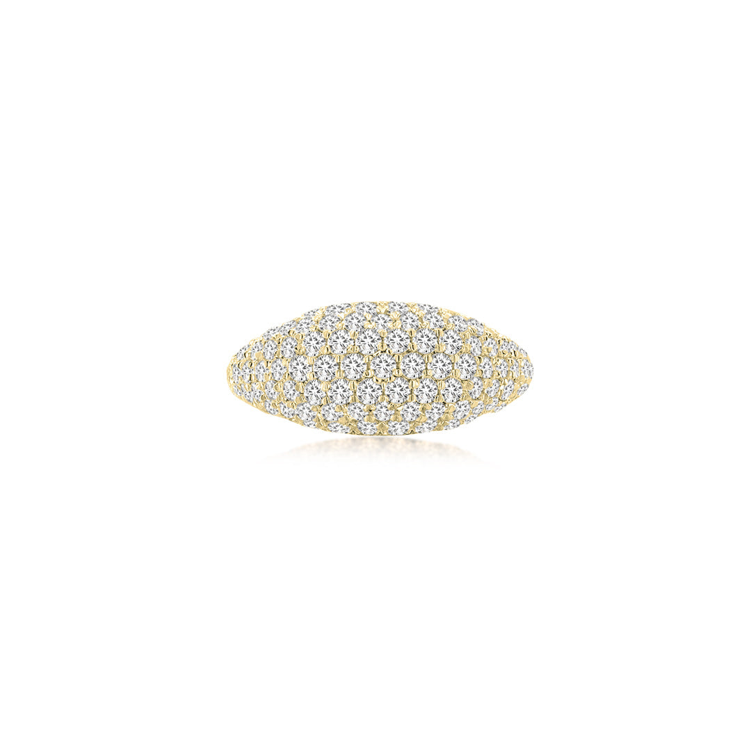 Cloud Puff® Dome Pave Ring YG (Front) - Eclat by Oui