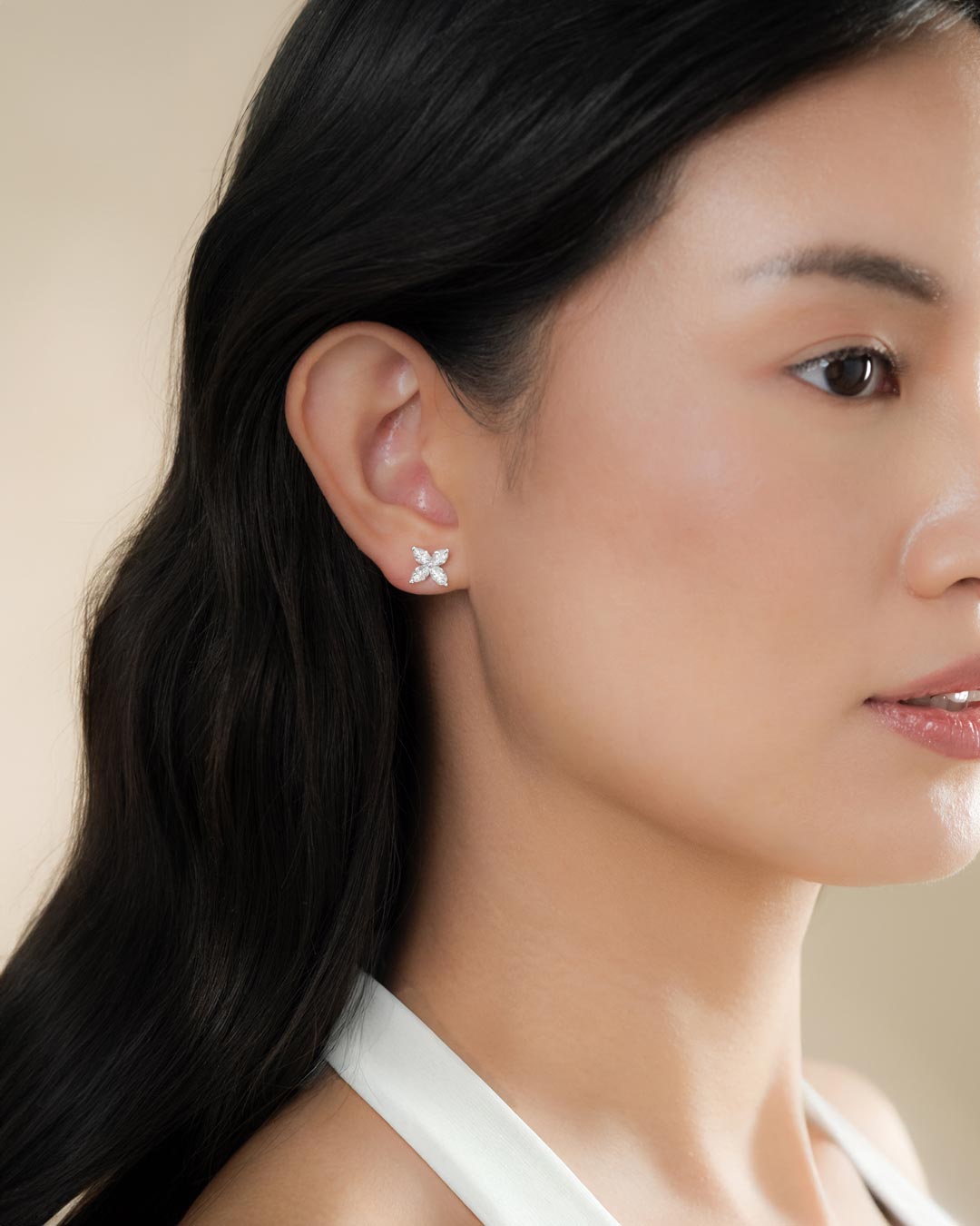 Cluster Marquise Ear Studs Small 0.3CT (Model 1) - Éclat by Oui