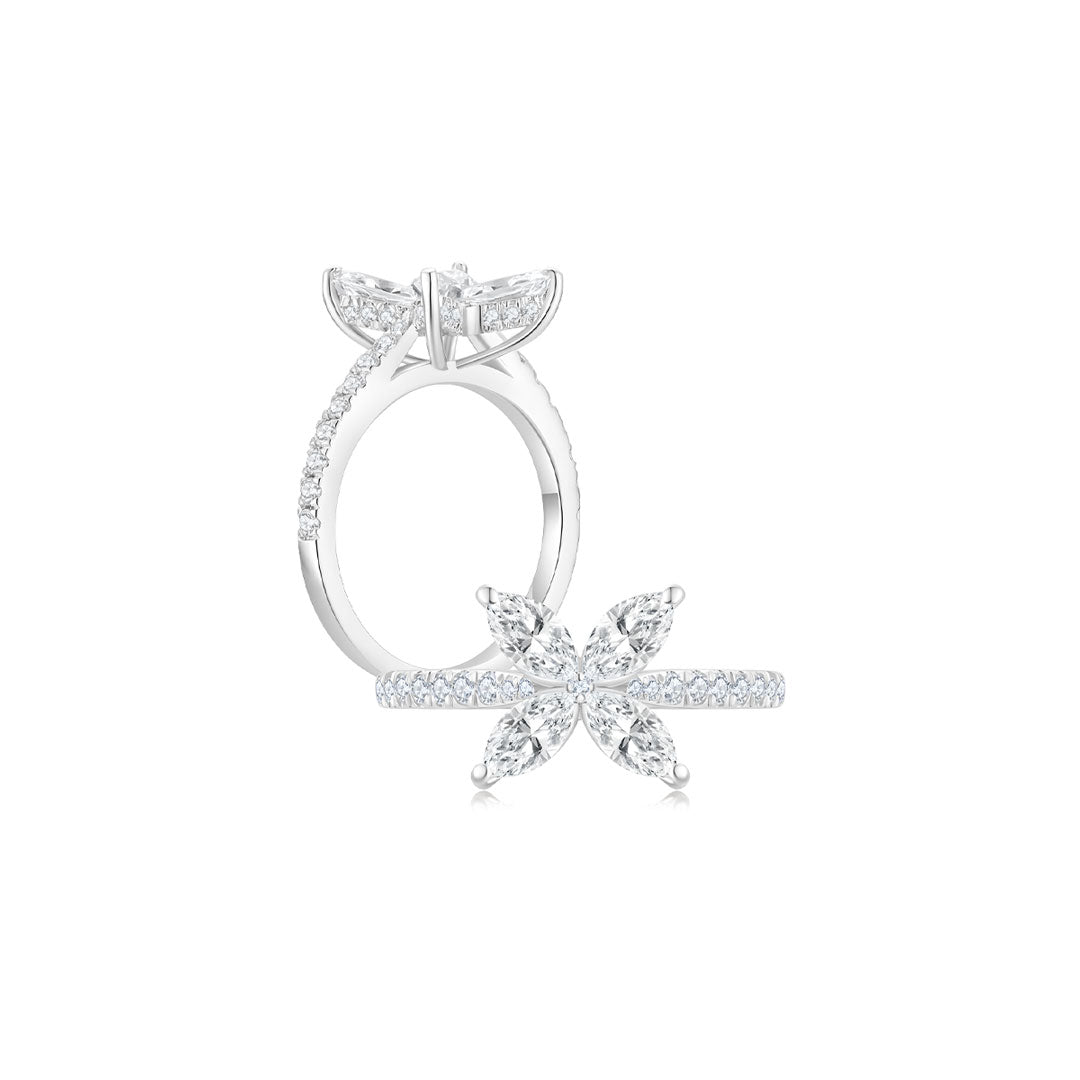 Cluster Marquise Ring WG (Both) - Éclat by Oui