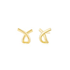 CrossRoads Earrings (Yellow Gold) - Eclat by Oui