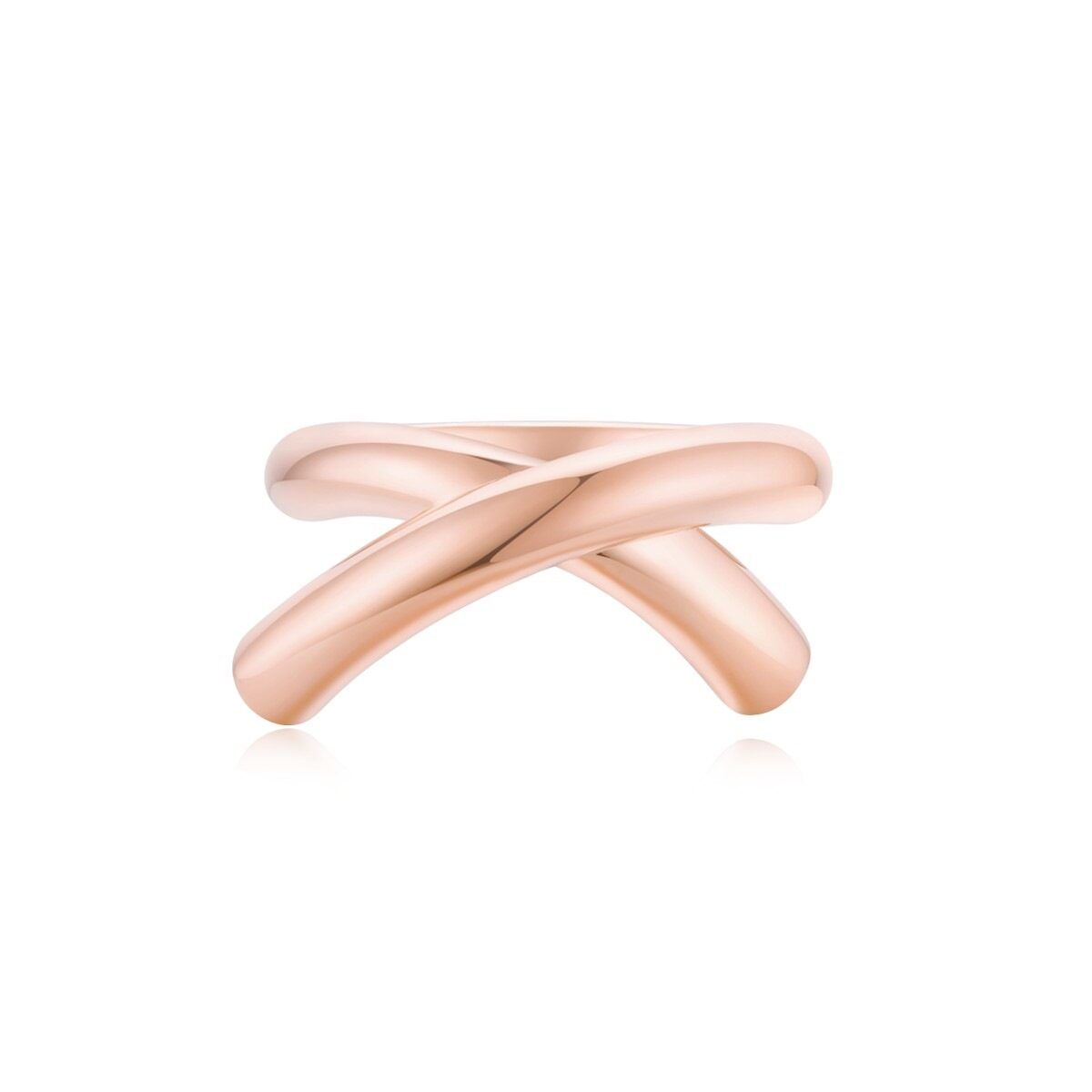 Crossroads Plain Ring RG (Front) - Eclat by Oui