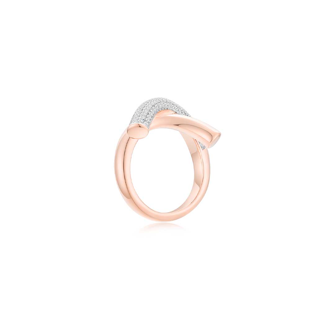 Crossroads Pave Ring RG (Side) - Eclat by Oui