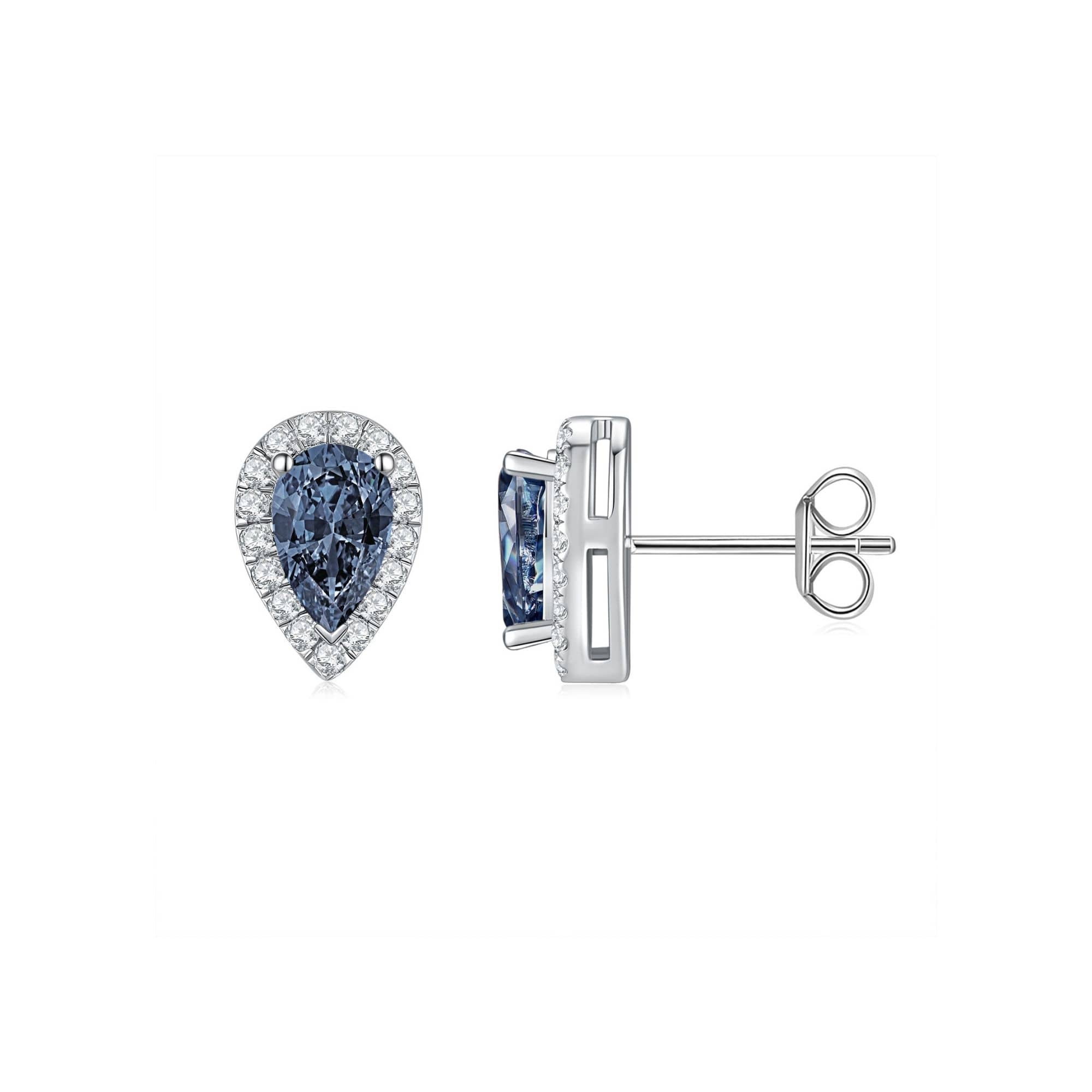 Moon Mist Pear Halo Ear Studs (Sample)
