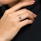 Diana Round Solitaire Pave Ring (6 Prong) WG 1CT (Model) - Éclat by Oui