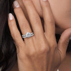 Diana Round Solitaire Pave Ring (4 Prong) (Model) - Éclat by Oui