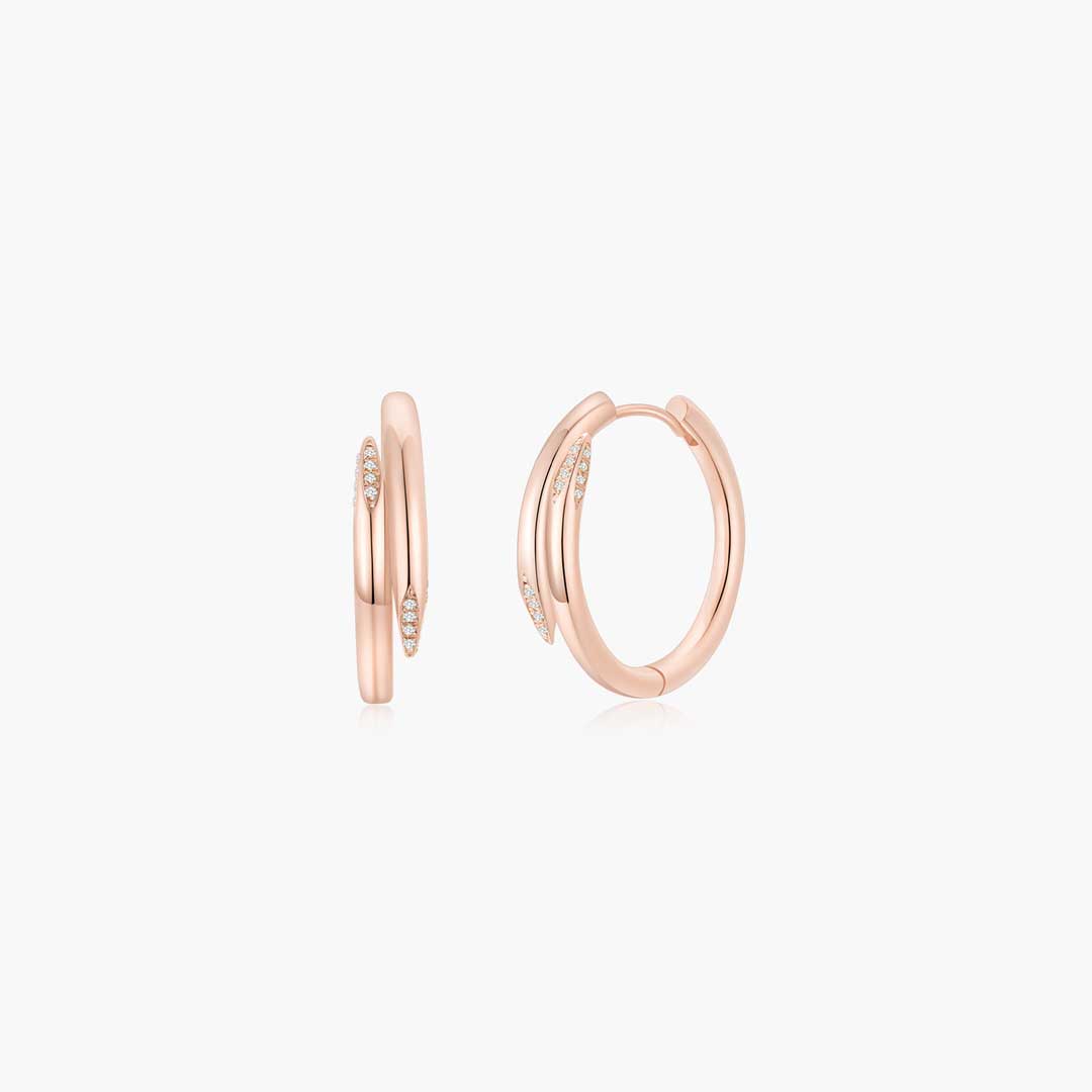 Double Edged Earrings RG - Eclat by Oui