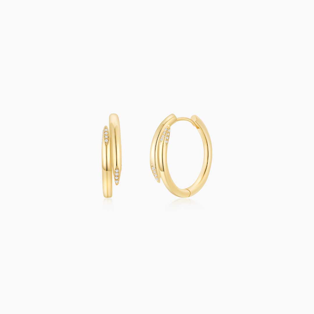 Double-Edged Earrings YG - Eclat by Oui