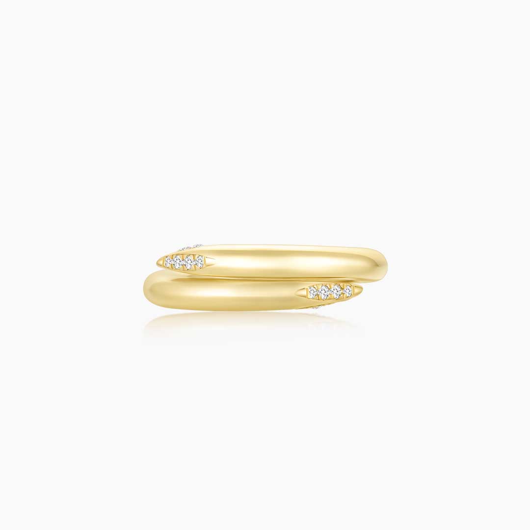 Double-Edged Ring YG (Front) - Eclat by Oui