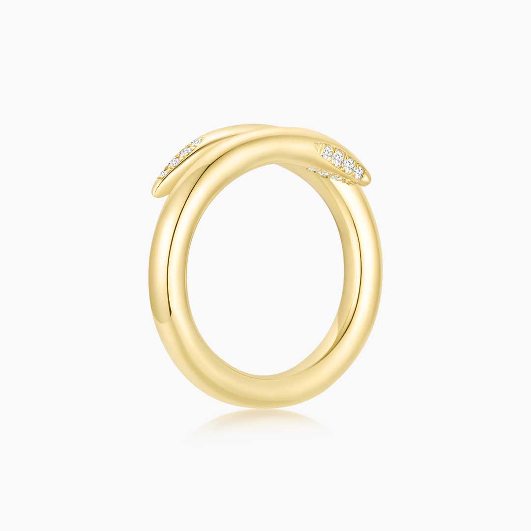 Double-Edged Ring YG (Side) - Eclat by Oui