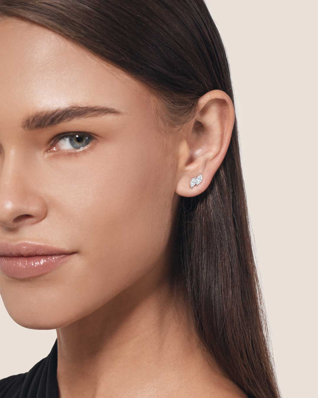 Double Marquise Step Ear Studs Mini (Model) - Éclat by Oui